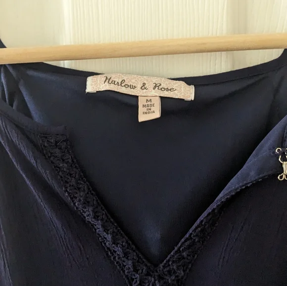 Navy Blue Halter Maxi Dress - Picture 3 of 9